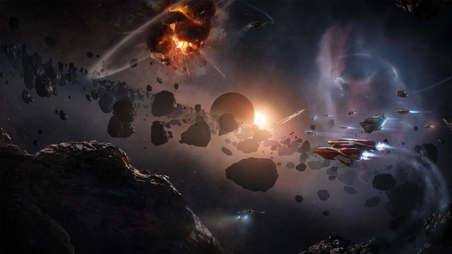 Spaceships space rocks stars brightlight free wallpaper - medium preview image