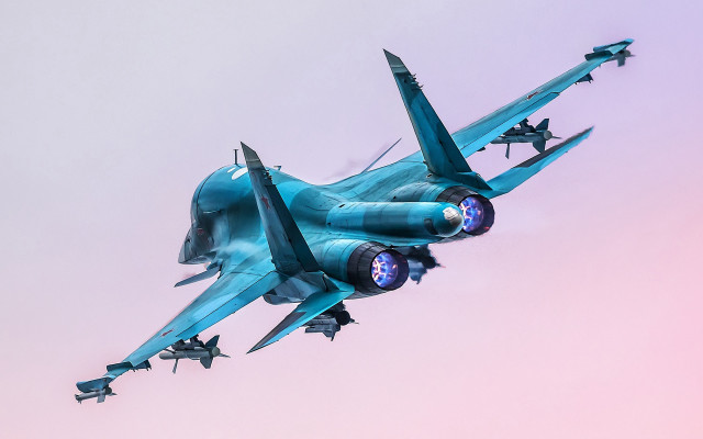 Fighter jet pink sky mecha free wallpaper - medium preview image