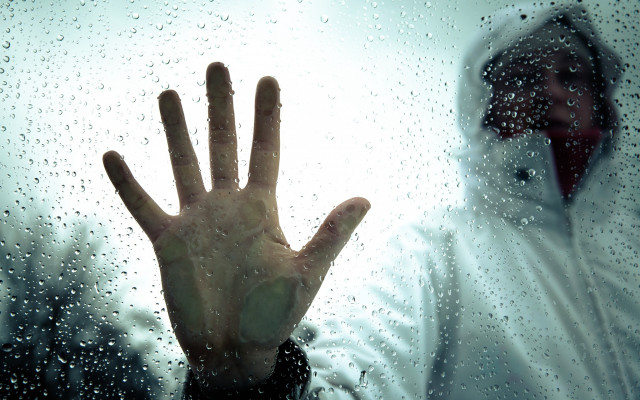 Rain drops outstretched hand neoplasticism free wallpaper - medium preview image