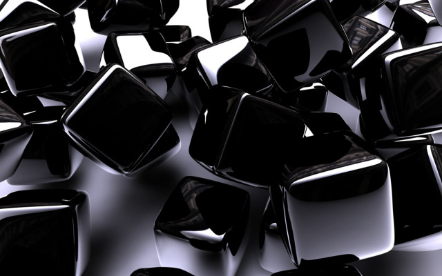 Black white cubes crystal cubism free wallpaper - medium preview image