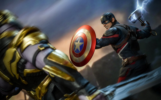 Captain america shield sword suit free wallpaper - medium preview image