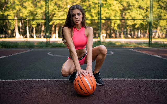 Elina karimova athletic basketball outdoor free wallpaper - medium preview image
