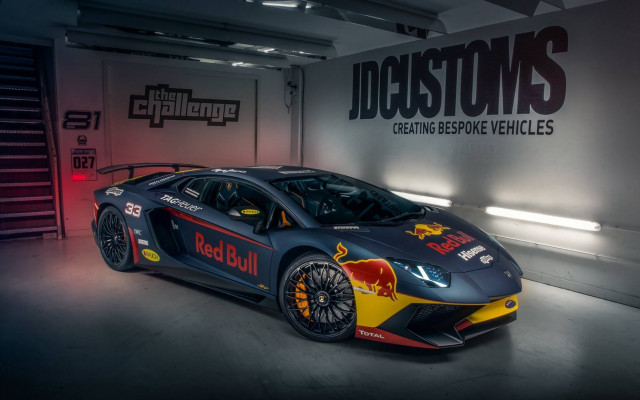 Red bull racing car garage free wallpaper - medium preview image