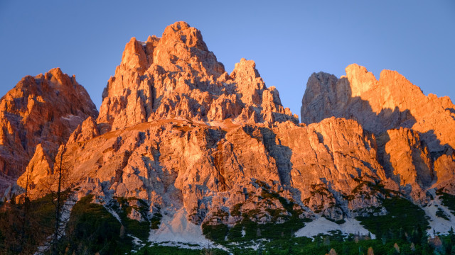Mountain range autumn leaves fire free wallpaper - medium preview image
