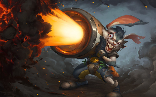 Cartoon demon fire barrel splash free wallpaper - medium preview image