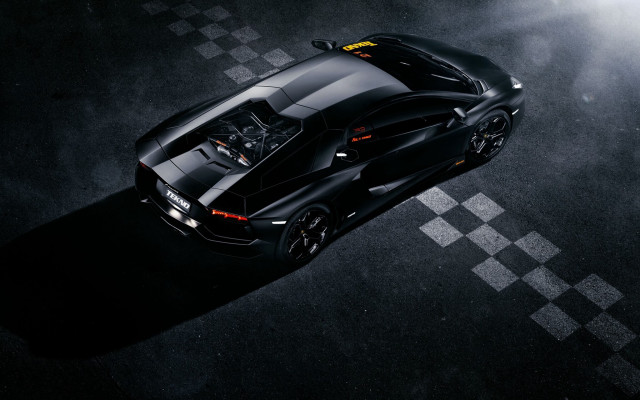 Black sports car checkered argyle free wallpaper - medium preview image