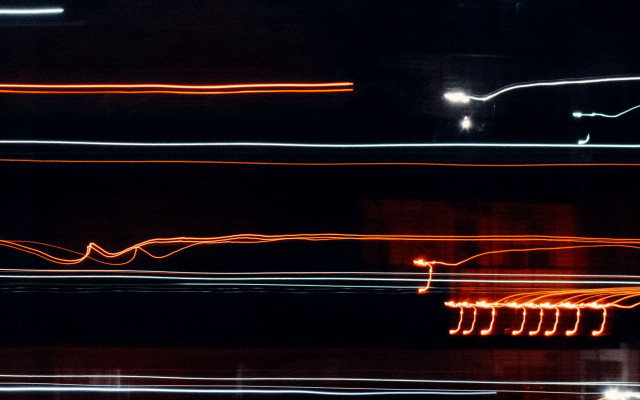 Blurry streetlight night futurism urban free wallpaper - medium preview image