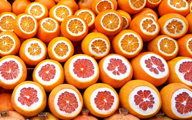 Orange pile halved whole neoplasticism #2 free wallpaper - medium preview image