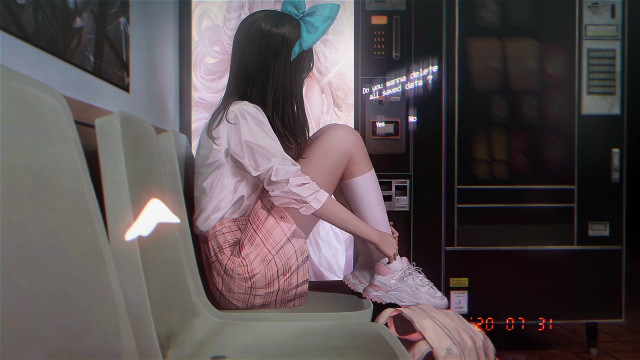 Woman train seat pink purse free wallpaper - medium preview image