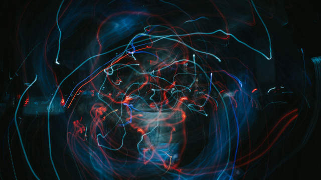 Blurry blue red abstract lighting free wallpaper - medium preview image