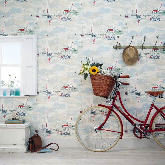Red bicycle window basket flowers free wallpaper - medium preview image
