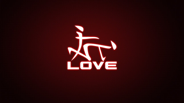 Red neon man love hat free wallpaper - medium preview image