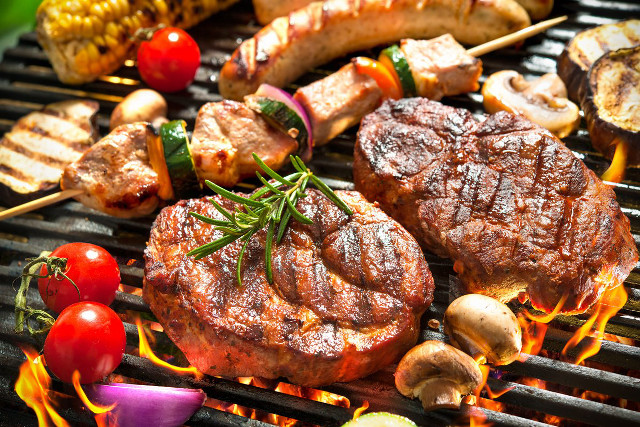 Grill steaks cooking barbecue outdoor free wallpaper - medium preview image