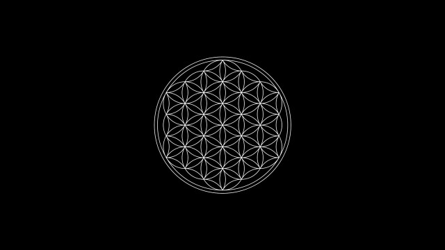 Flower of life symbol black free wallpaper - medium preview image