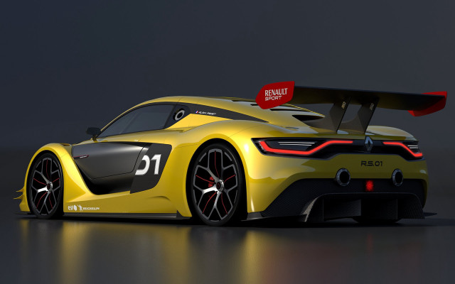 Yellow sports car red tag free wallpaper - medium preview image