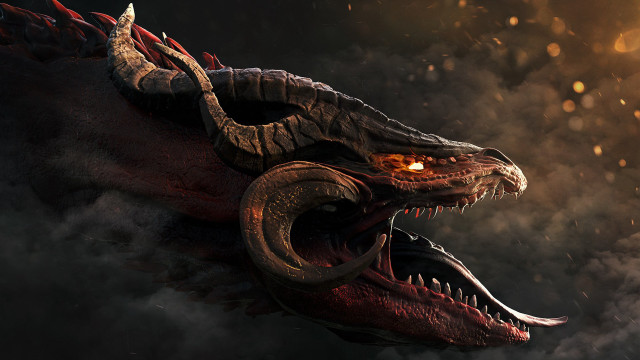 Dragon glowing eyes open mouth free wallpaper - medium preview image