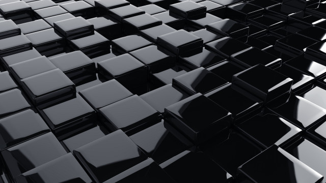 Black white cubes abstract illusion free wallpaper - medium preview image