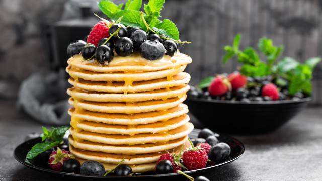 Pancakes berries syrup mint christmas free wallpaper - medium preview image