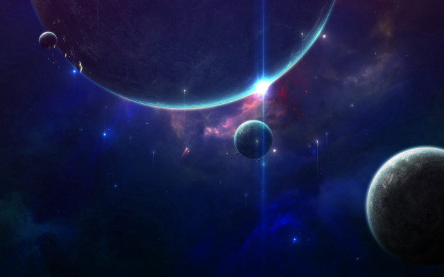 Space planet stars moon galaxy #3 free wallpaper - medium preview image