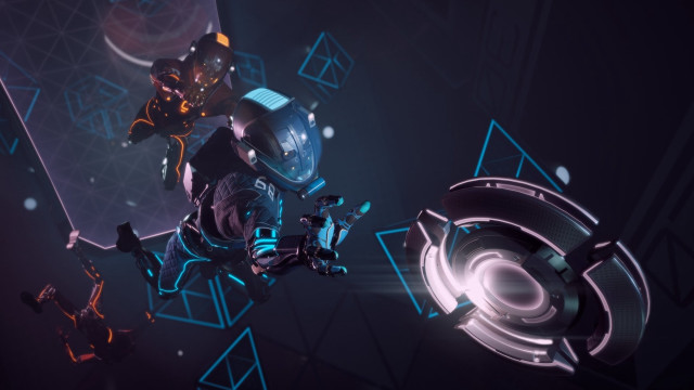 Futuristic man suit helmet background free wallpaper - medium preview image