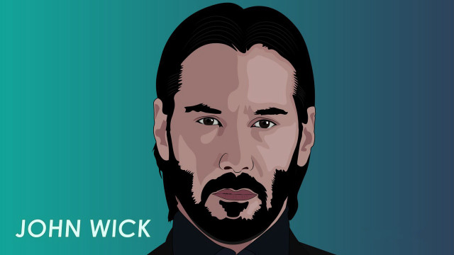 John wick generative vector digital free wallpaper - medium preview image
