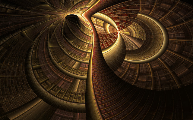 Spiral geometric abstract fractals cityscape free wallpaper - medium preview image