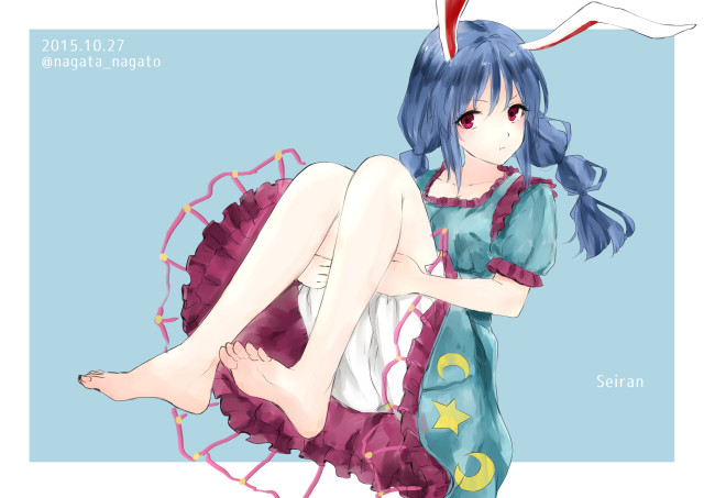 Bluehair blueDress animegirl animalEars star free wallpaper - medium preview image