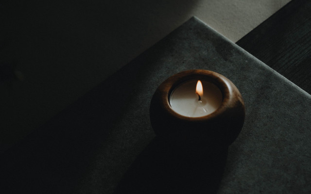 Candle lit shadow dark room free wallpaper - medium preview image