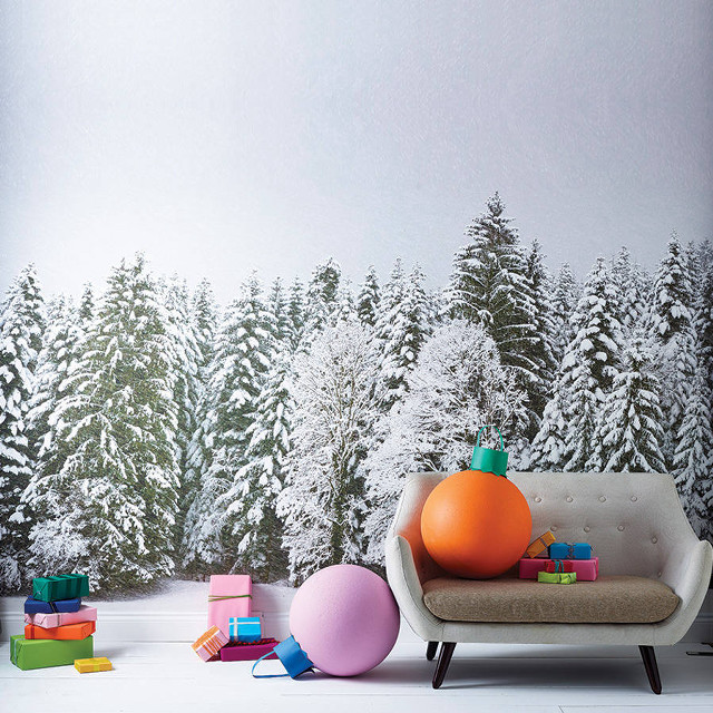 Couch toys room trees snow free wallpaper - medium preview image