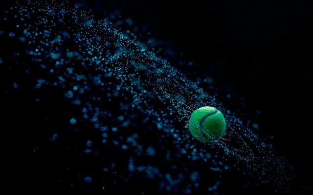Tennis ball water bubbles galaxy free wallpaper - medium preview image