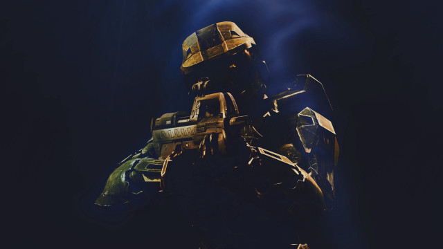 Man suit gun halo dark free wallpaper - medium preview image