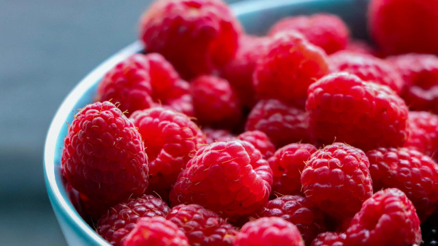 Raspberries closeup microscopic red moon free wallpaper - medium preview image