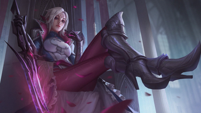 Woman white dress sword forest #6 free wallpaper - medium preview image