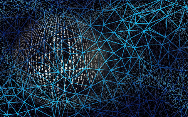 Cybernetic sphere blue light ferris free wallpaper - medium preview image