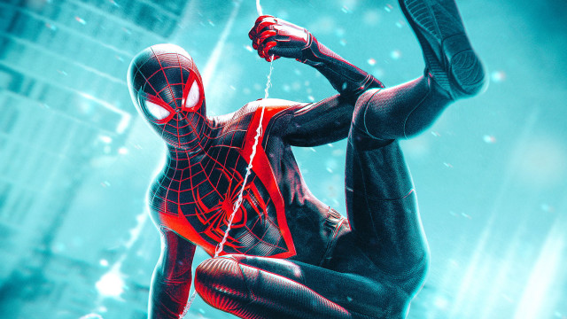 Spiderman suit sword air panfuturism free wallpaper - medium preview image