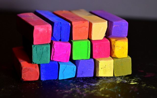 Colored blocks table art language free wallpaper - medium preview image