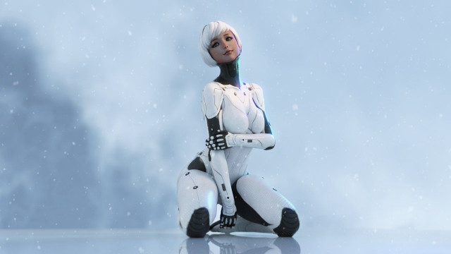 Eve rider astronaut snow starry free wallpaper - medium preview image