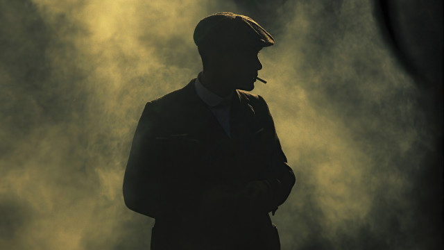 Man suit hat smoke cigarette free wallpaper - medium preview image