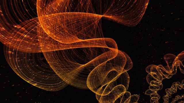 Orange yellow swirls abstract space free wallpaper - medium preview image