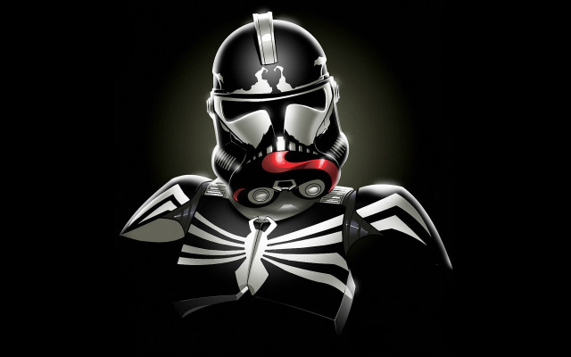 Black white costume red helmet free wallpaper - medium preview image