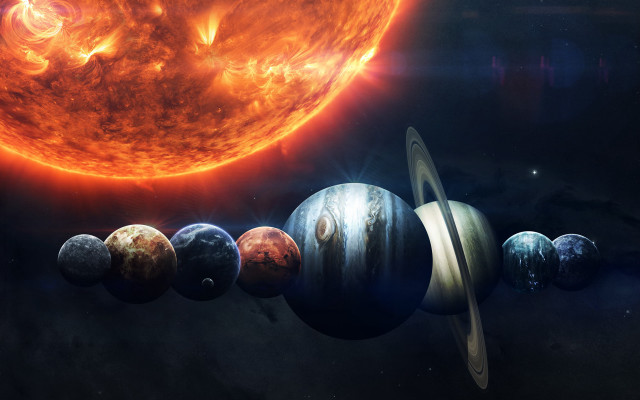 Solar system eight planets sun #2 free wallpaper - medium preview image