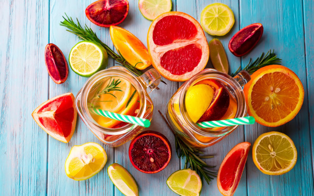 Fruit juice lemons grapefruit oranges free wallpaper - medium preview image