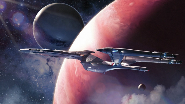 Spacecraft red planet star matte free wallpaper - medium preview image