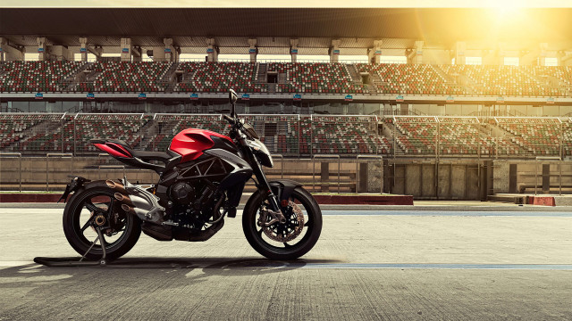 Red motorcycle stadium sun bleachers free wallpaper - medium preview image