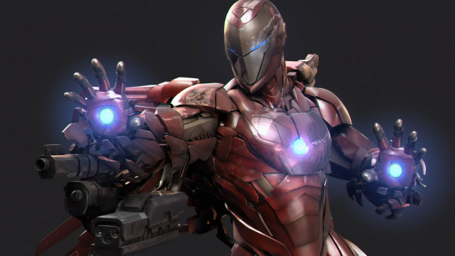 Glowing robot arm cannon scifi free wallpaper - medium preview image