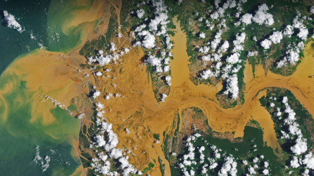 River land clouds water planet free wallpaper - medium preview image