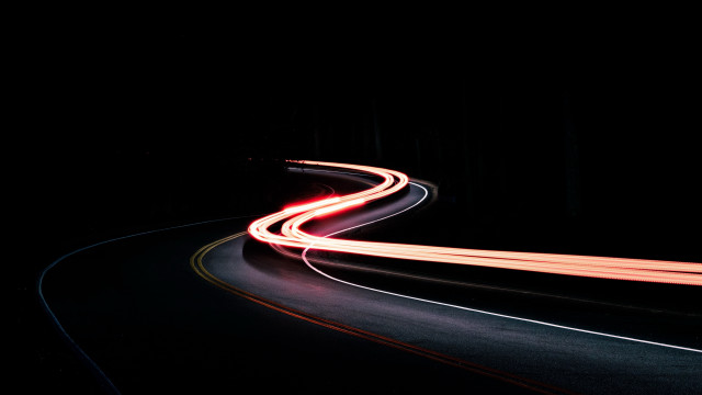 Car light trails night futurism free wallpaper - medium preview image