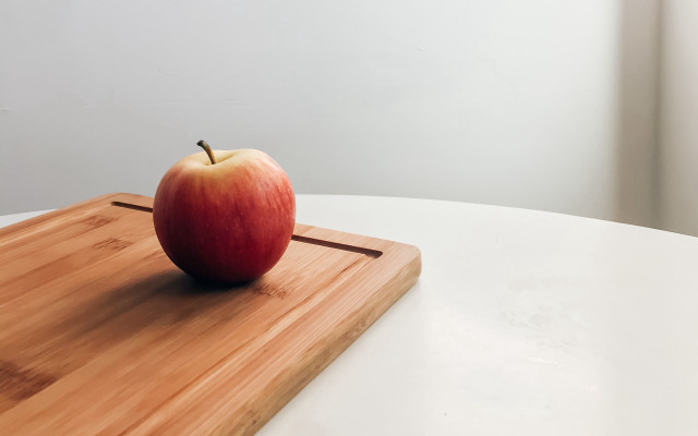 Wooden cutting board apple table free wallpaper - medium preview image