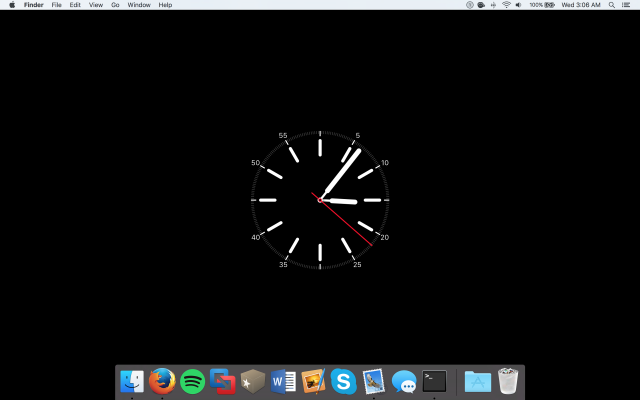 Clock dark red second hand free wallpaper - medium preview image