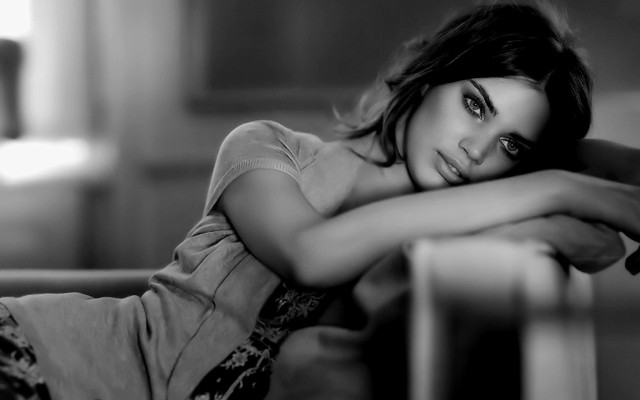 Woman leaning chair crossed arms #2 free wallpaper - medium preview image